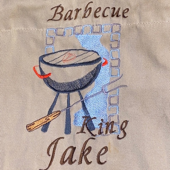 Khaki Grilling Chef Apron - BBQ King Jake - Picture 11 of 12